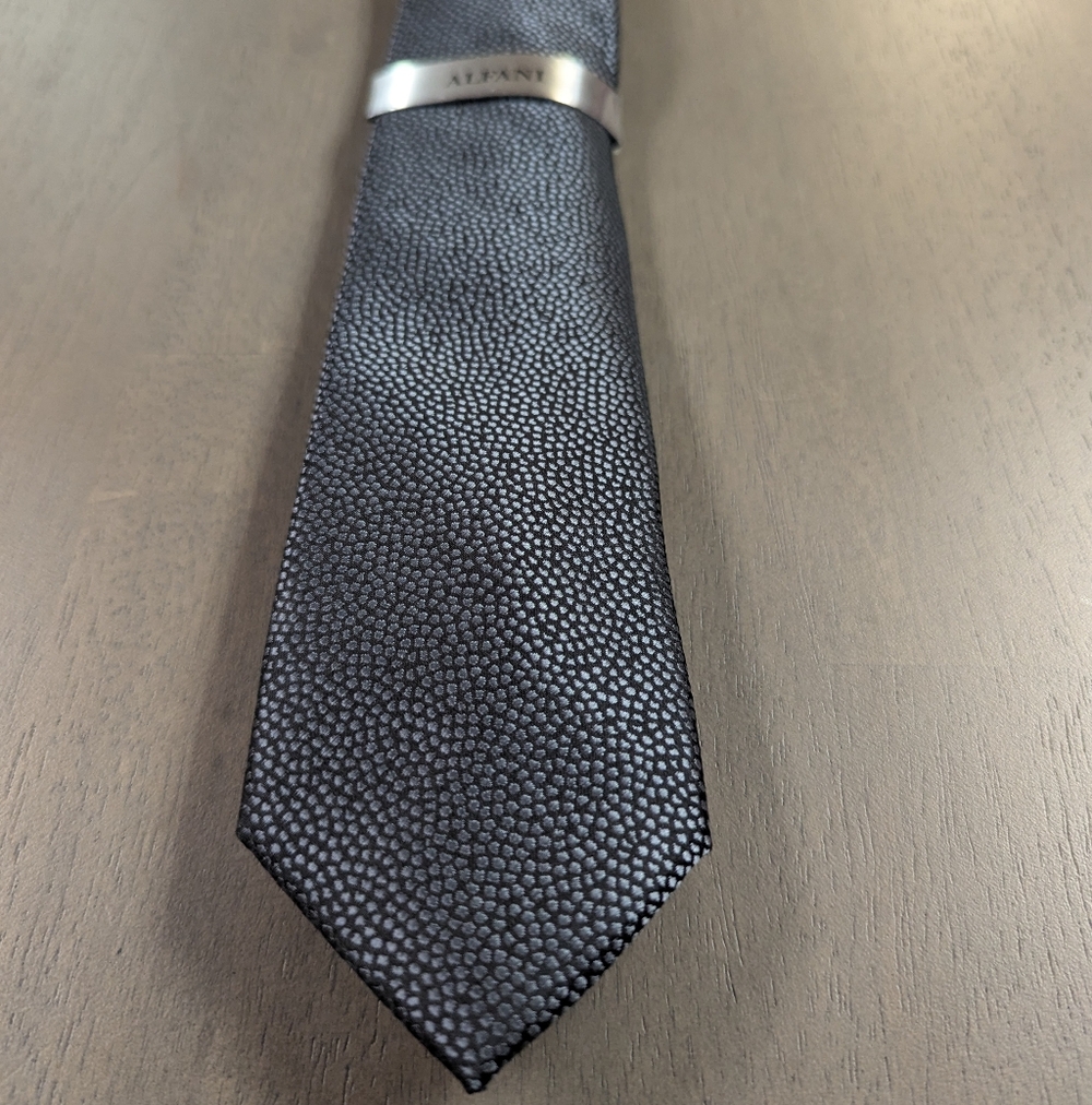 Alfani Charcoal Pebble Pattern Tie